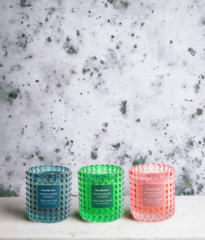 Bobbled Glass Candles