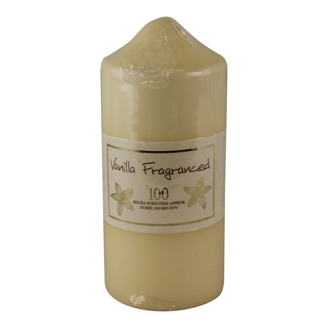 Vanilla Scented Pillar Candle - Long Lasting Fragrance