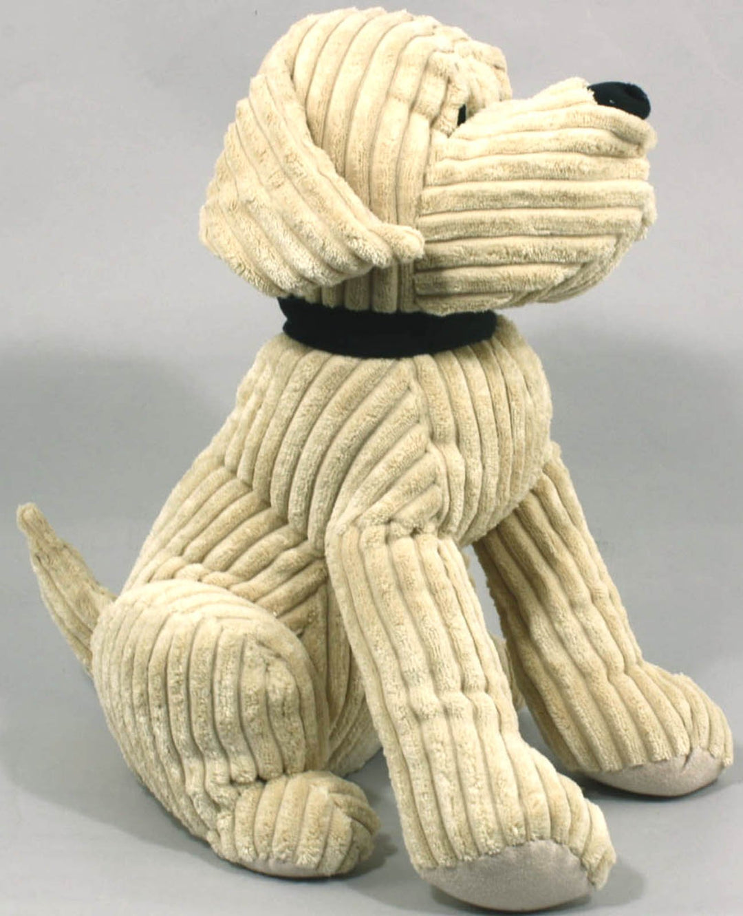 Large Gold Ribbed Dog Doorstop