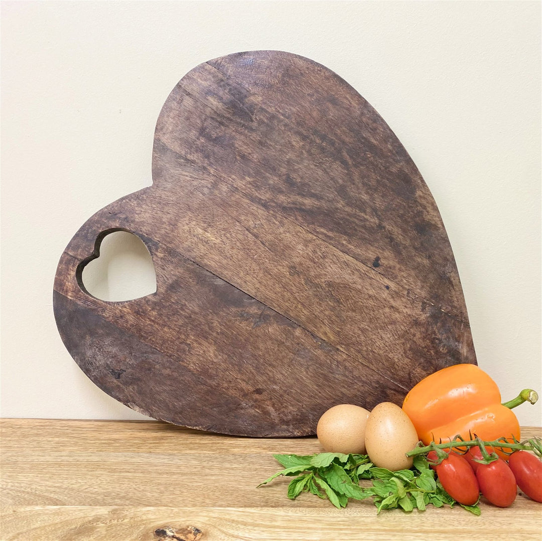 Heart Shaped Wooden Chopping Board 40cm