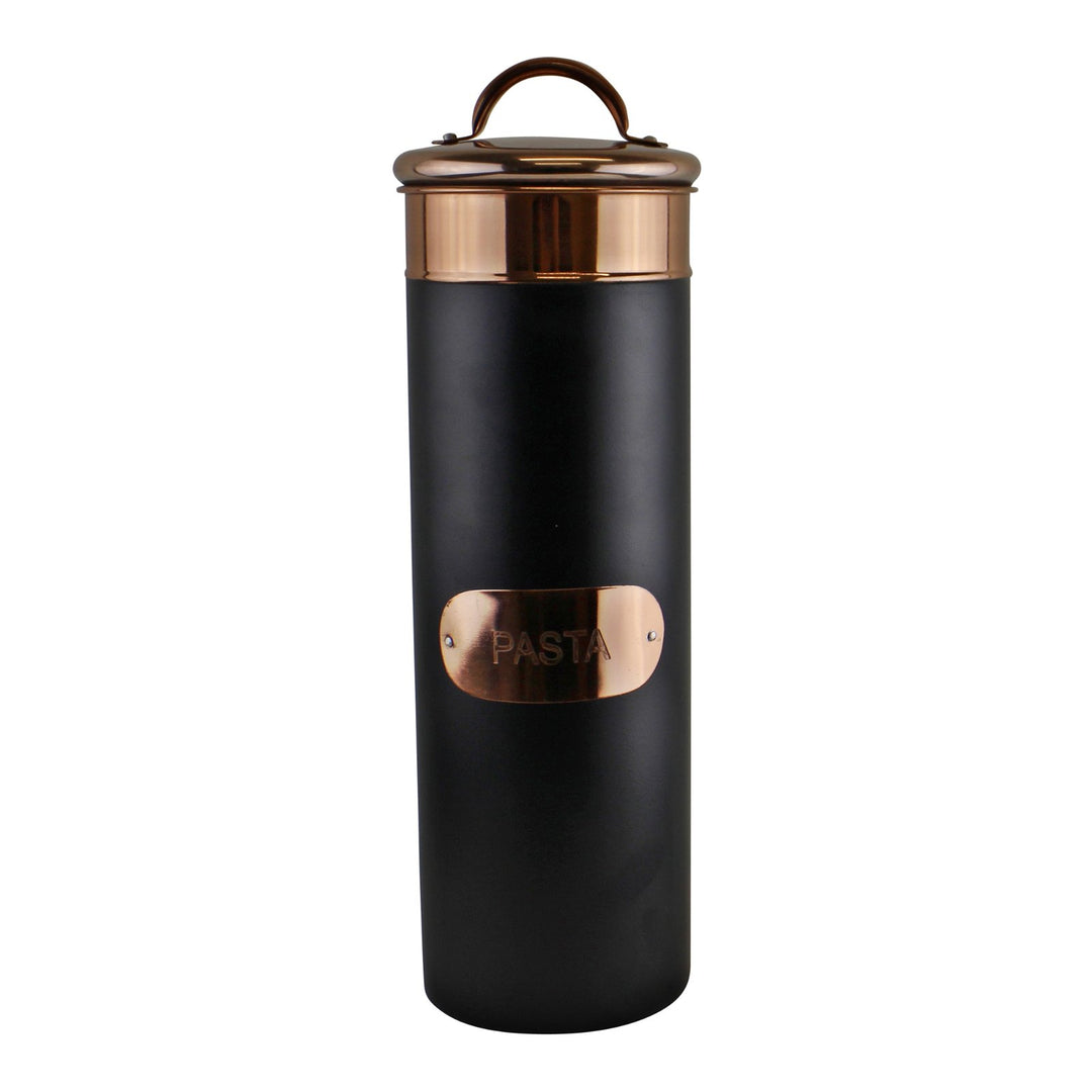 Black & Copper Metal Pasta Tin