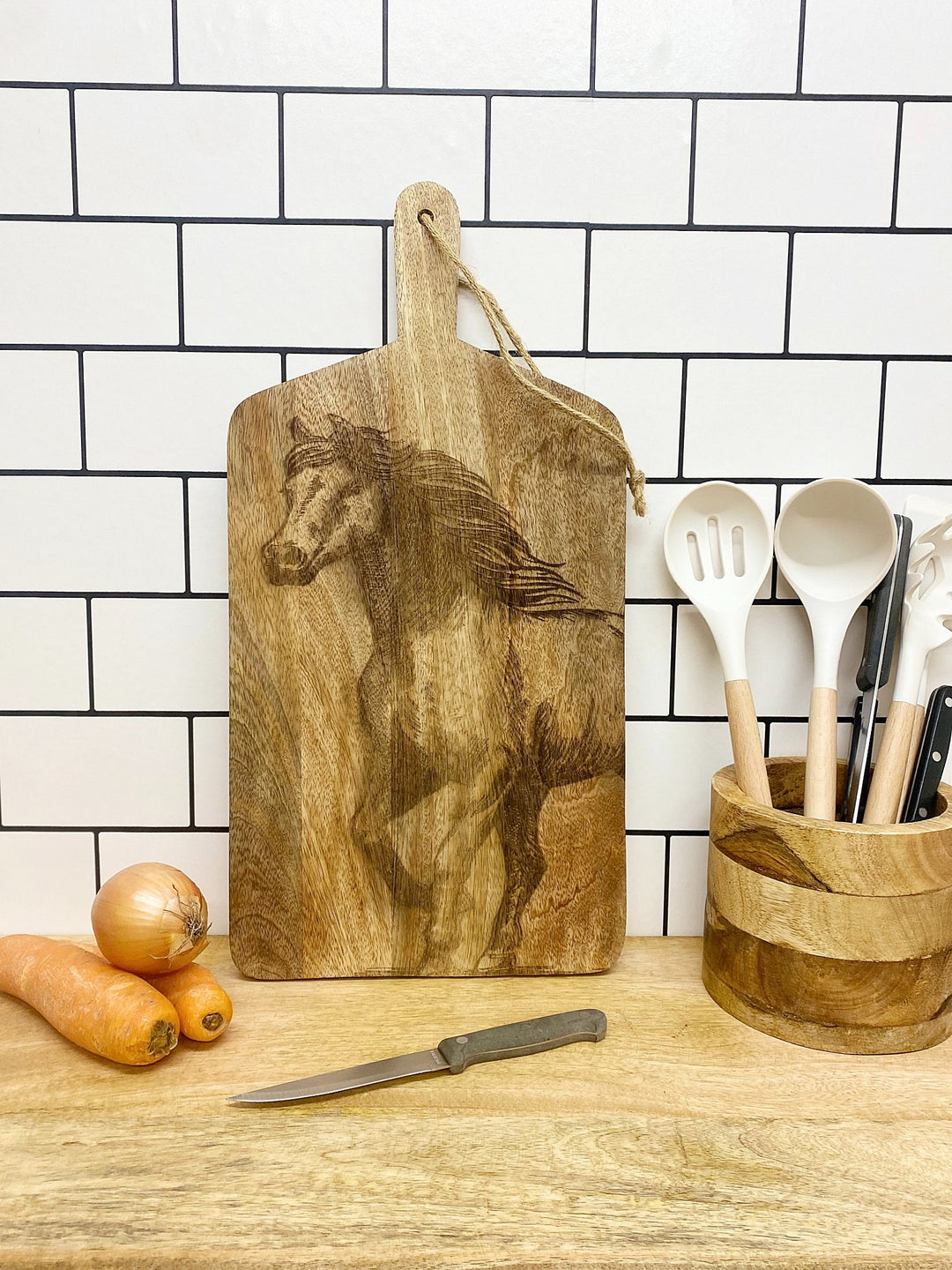 Engraved Horse Chopping Board