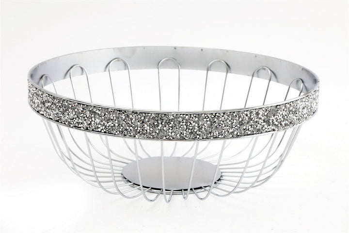 Scatter Gem Sparkly Silver Wire Bowl