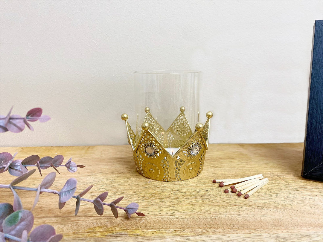 Gold Crown Candle Holder