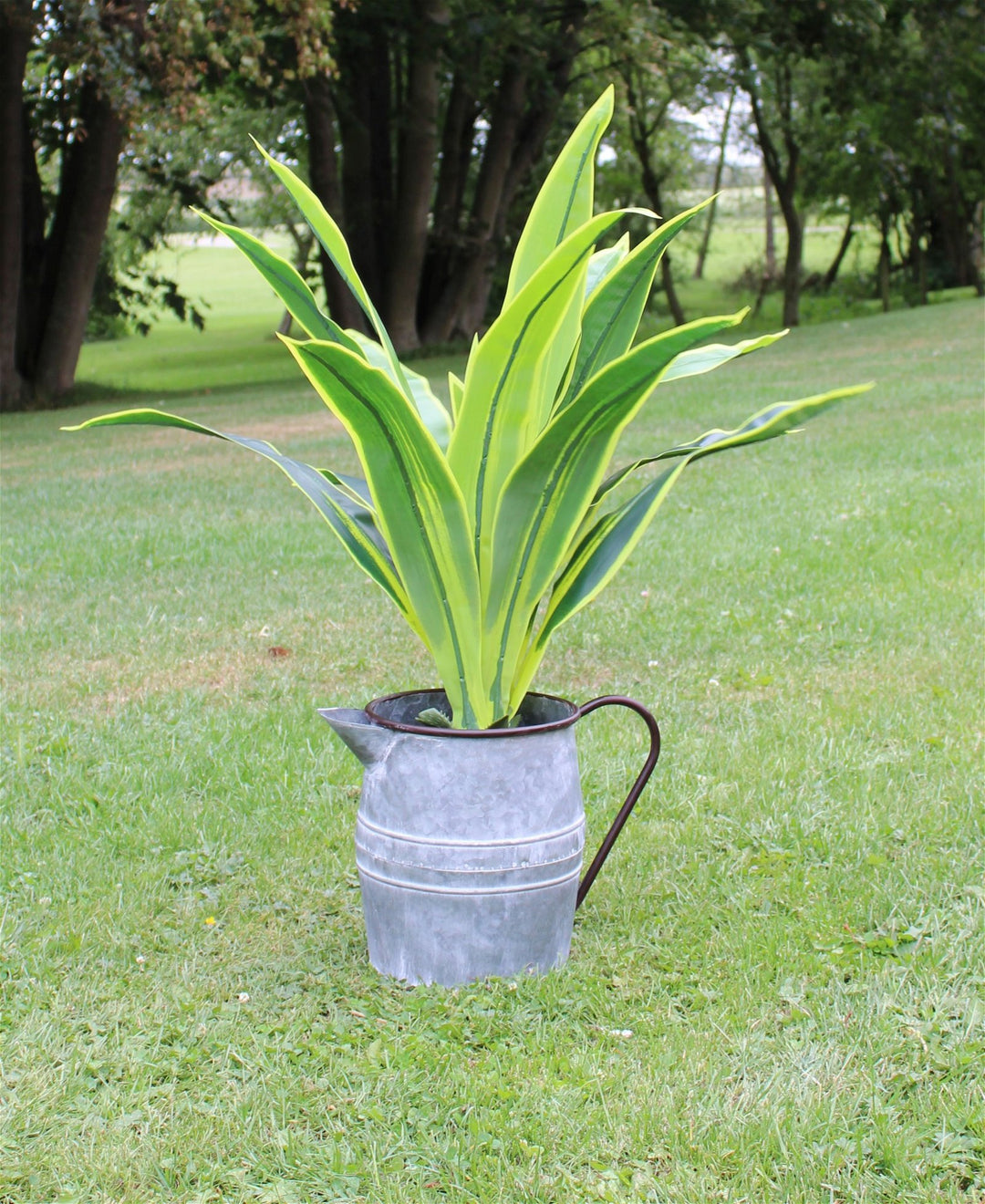 Vintage Style Metal Jug Garden Planter