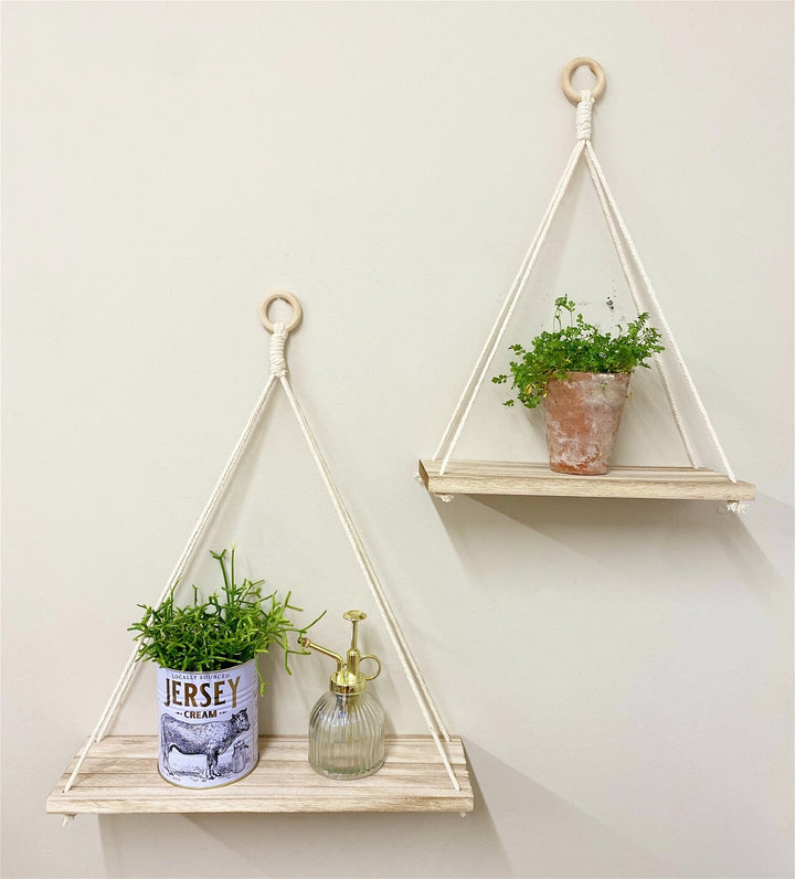 Set of Two Hanging Wall Shelves