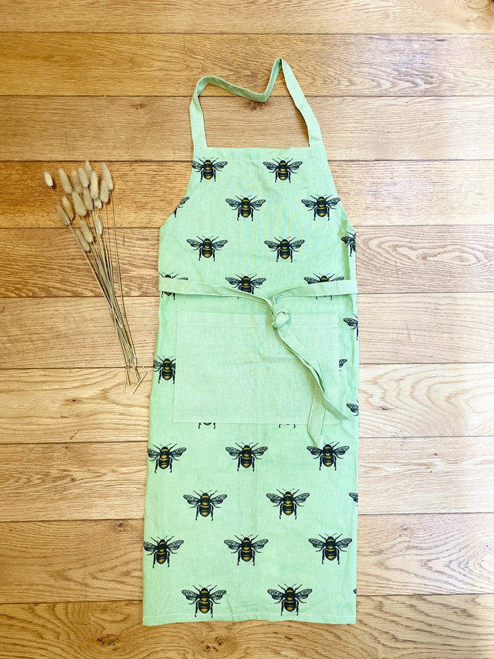 Green Summer Bee Apron