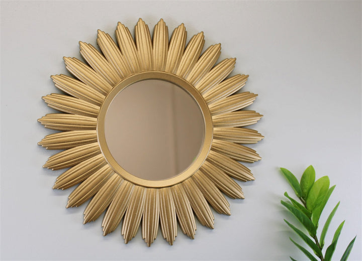 Large Gold Sunburst Mirror