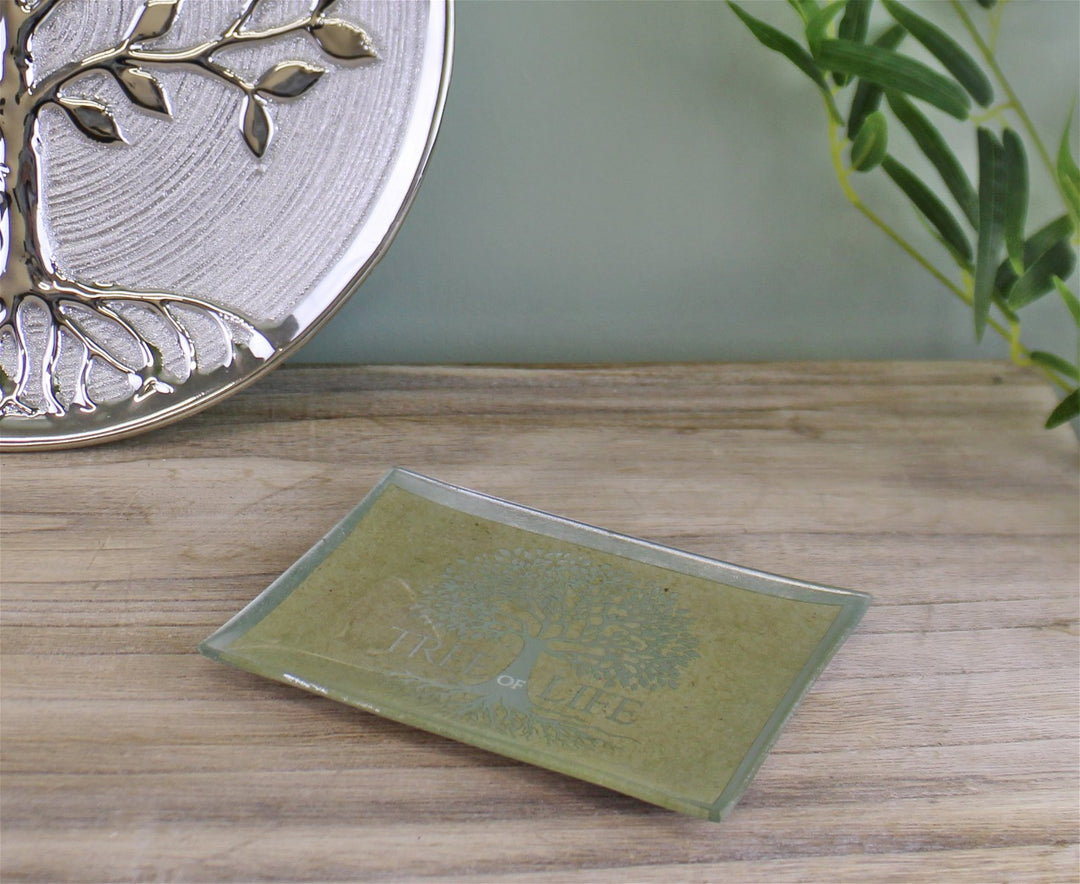 Tree Of Life Glass Trinket Dish