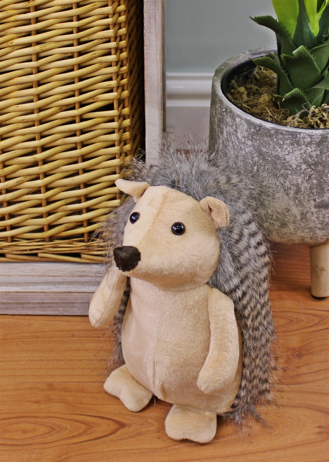 Hedgehog Doorstop with Brown Body