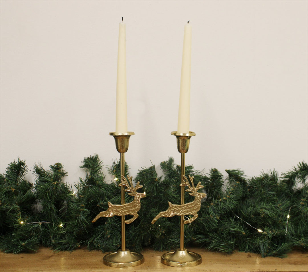 Gold Deer Candle Stick Holder