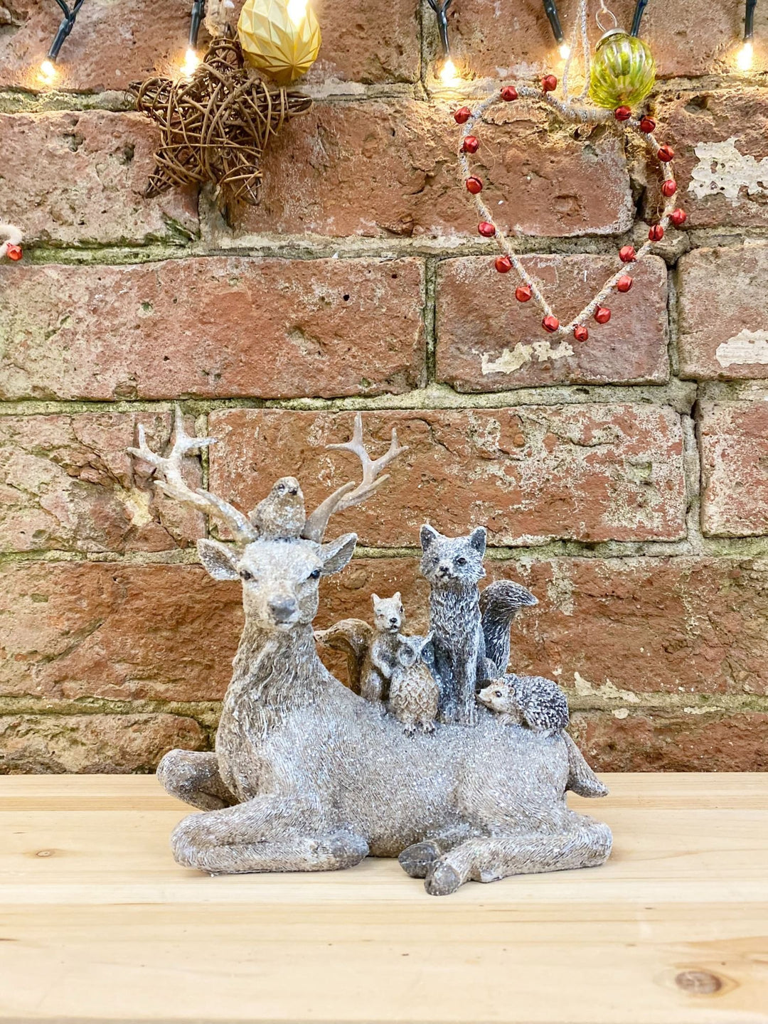 Laying Reindeer & Friends Ornament