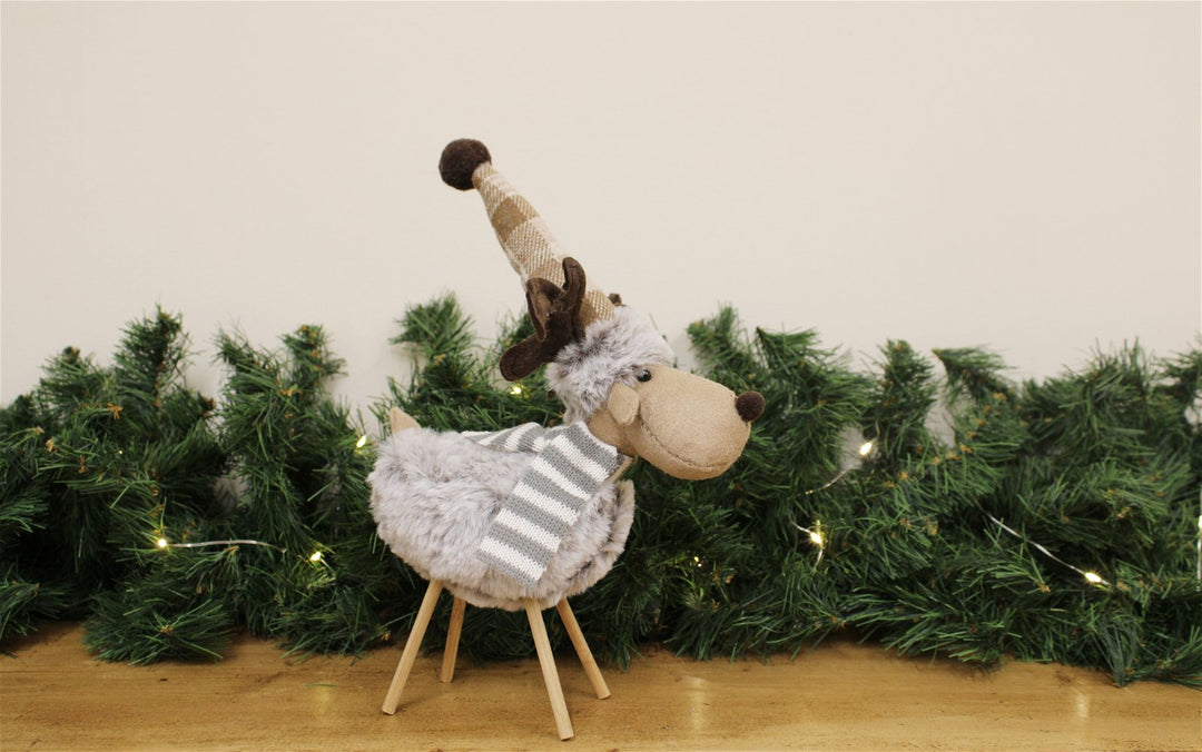 Faux Fur Standing Reindeer