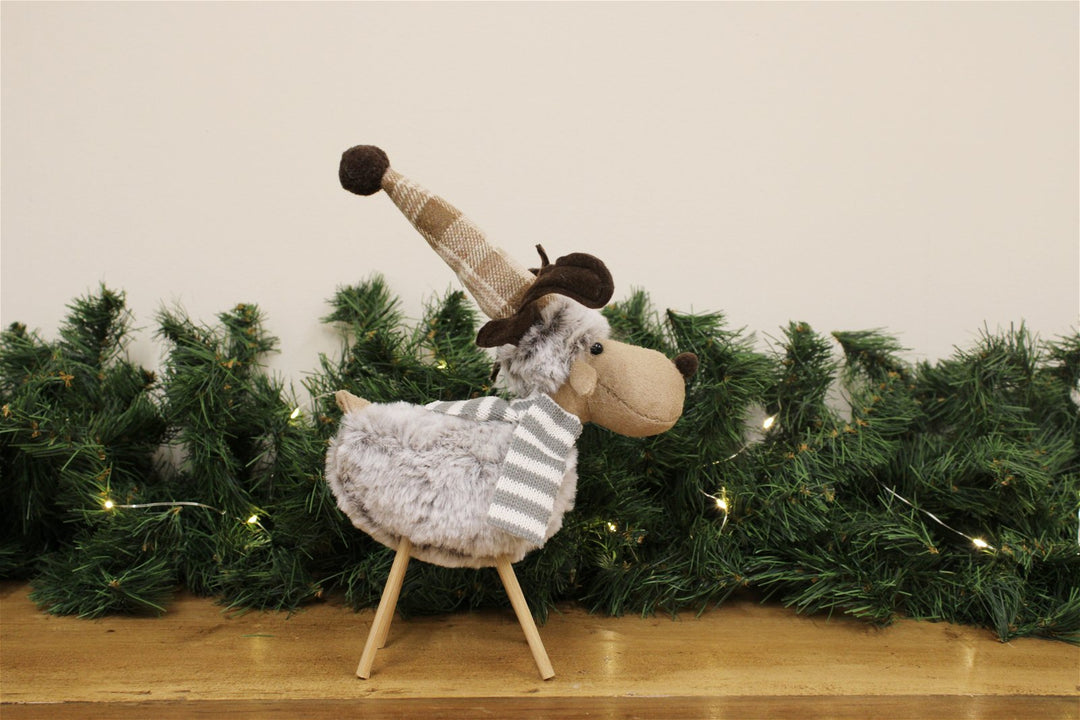 Faux Fur Standing Reindeer