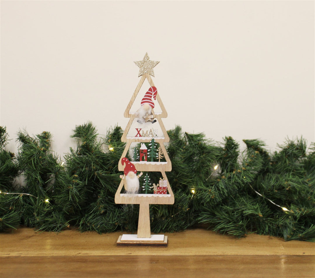 Freestanding Christmas Tree with Gonks Small