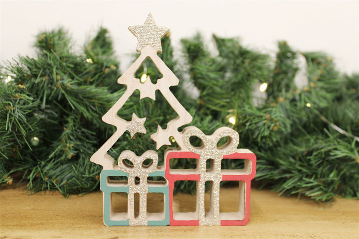 Christmas Tree with Presents Ornament - Small