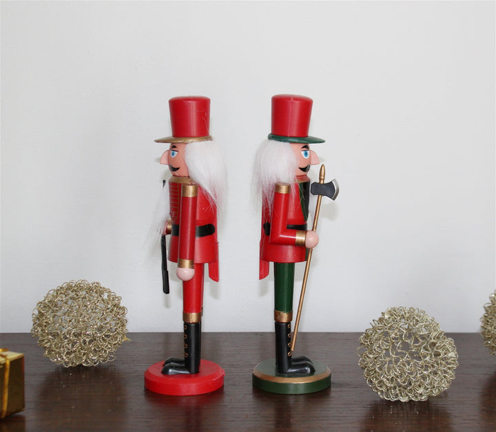 Two Standing Nutcracker Solider Ornaments