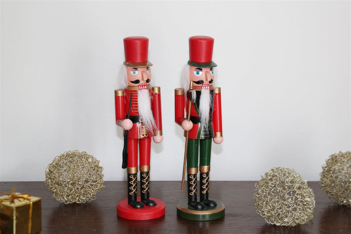 Two Standing Nutcracker Solider Ornaments