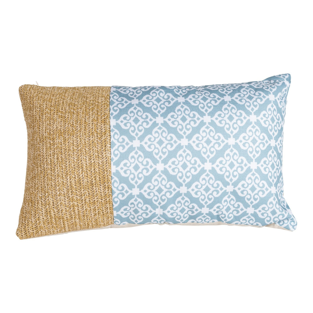 Serenity Print Rectangular Cushion Blue 50cm