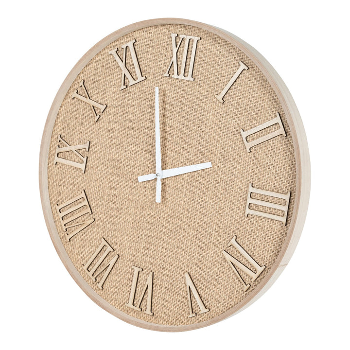 Serenity Hessian Woven Wall Clock 50cm