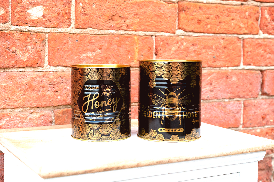 Set of 2 Bee Storage Tins