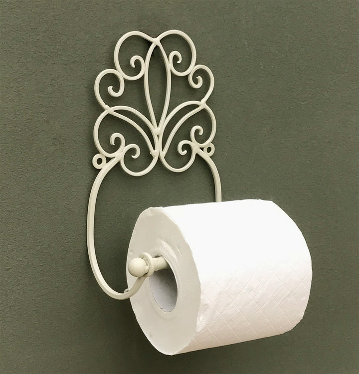 Cream Scroll Wall Mounted Toilet Roll Holder