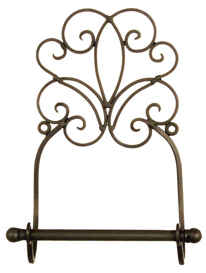 Black Scroll Wall Mounted Toilet Roll Holder