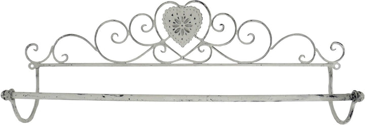 Grey Heart Wall Hanging Towel Rail